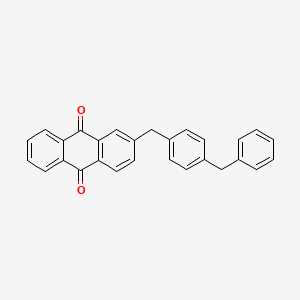molecular formula C28H20O2 B13752244 9,10-Anthracenedione, 2-[[4-(phenylmethyl)phenyl]methyl]- CAS No. 49658-24-4