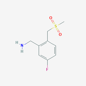 [5-Fluoro-2-(methanesulfonylmethyl)phenyl]methanamine