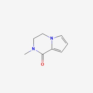 molecular formula C8H10N2O B13752257 2-methyl-3,4-dihydropyrrolo[1,2-a]pyrazin-1(2H)-one CAS No. 54993-52-1