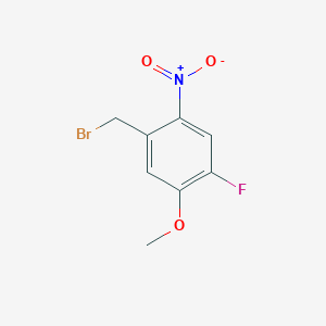 molecular formula C8H7BrFNO3 B1375228 1-(Bromomethyl)-4-fluoro-5-methoxy-2-nitrobenzene CAS No. 1342850-43-4