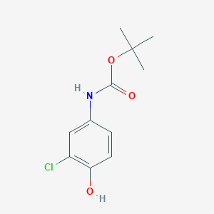 molecular formula C11H14ClNO3 B1375229 tert-butyl N-(3-chloro-4-hydroxyphenyl)carbamate CAS No. 911297-03-5