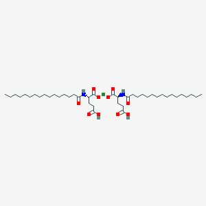 molecular formula C42H76MgN2O10 B13752302 Dihydrogen bis(N-palmitoyl-L-glutamato(2-)-N,O)magnesate(2-) CAS No. 57539-47-6