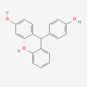 molecular formula C19H16O3 B13752303 alpha,alpha-Bis(p-hydroxyphenyl)-o-cresol CAS No. 51728-14-4