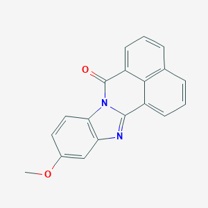 molecular formula C19H12N2O2 B13752306 7H-Benzimidazo[2,1-a]benz[de]isoquinolin-7-one, 11-methoxy- CAS No. 5504-69-8
