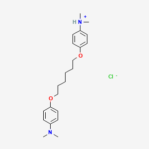 molecular formula C22H33ClN2O2 B13752310 4,4'-(Hexamethylenedioxy)bis(N,N-dimethylaniline) hydrochloride CAS No. 114932-08-0