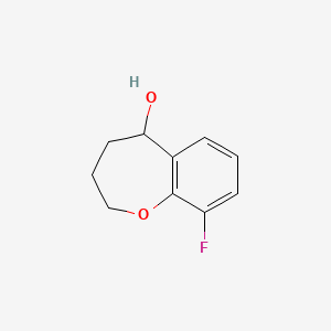 molecular formula C10H11FO2 B1375232 9-Fluoro-2,3,4,5-tetrahydro-1-benzoxepin-5-ol CAS No. 1267178-54-0