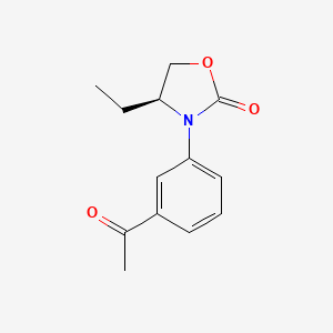 molecular formula C13H15NO3 B13752351 (S)-3-(3-Acetylphenyl)-4-ethyloxazolidin-2-one CAS No. 572923-14-9