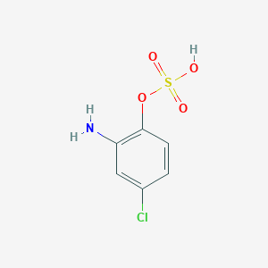 molecular formula C6H6ClNO4S B13752408 Phenol, 2-amino-4-chloro-, hydrogen sulfate (ester) CAS No. 22332-20-3