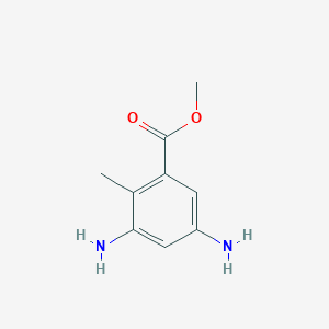 molecular formula C9H12N2O2 B13752416 Methyl 3,5-diamino-2-methylbenzoate 