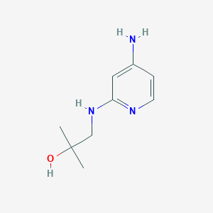 molecular formula C9H15N3O B1375245 1-[(4-Aminopyridin-2-yl)amino]-2-methylpropan-2-ol CAS No. 1461705-86-1
