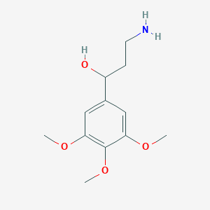 molecular formula C12H19NO4 B1375246 3-Amino-1-(3,4,5-trimethoxyphenyl)propan-1-ol CAS No. 1447965-94-7