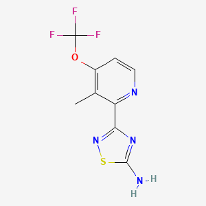 molecular formula C9H7F3N4OS B13752479 3-(3-Methyl-4-(trifluoromethoxy)pyridin-2-yl)-1,2,4-thiadiazol-5-amine CAS No. 1179360-40-7