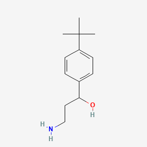 molecular formula C13H21NO B1375251 3-Amino-1-(4-tert-butylphenyl)propan-1-ol CAS No. 1082392-21-9