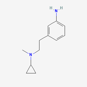 molecular formula C12H18N2 B1375252 3-{2-[Cyclopropyl(methyl)amino]ethyl}aniline CAS No. 1432679-13-4