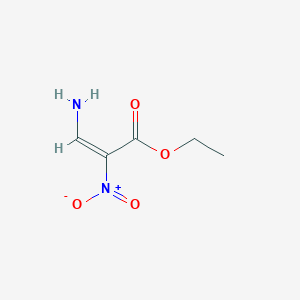 molecular formula C5H8N2O4 B13752521 ethyl (E)-3-amino-2-nitroprop-2-enoate CAS No. 58651-35-7