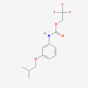 2,2,2-trifluoroethyl N-[3-(2-methylpropoxy)phenyl]carbamate