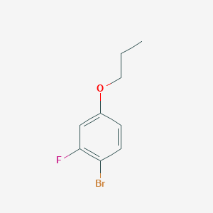 molecular formula C9H10BrFO B1375256 1-Bromo-2-fluoro-4-propoxybenzene CAS No. 1242070-96-7