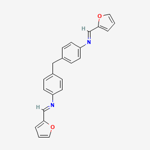 molecular formula C23H18N2O2 B13752565 4,4'-Methylenebis(N-furfurylideneaniline) CAS No. 6264-59-1