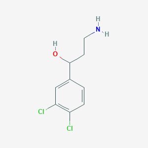 molecular formula C9H11Cl2NO B1375259 3-氨基-1-(3,4-二氯苯基)丙醇 CAS No. 1082392-23-1
