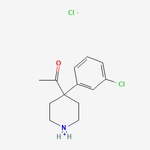 molecular formula C13H17Cl2NO B13752592 Ethanone, 1-(4-(3-chlorophenyl)-4-piperidinyl)-, hydrochloride CAS No. 54402-03-8