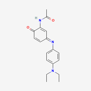 molecular formula C18H21N3O2 B13752604 Acetamide, N-(3-((4-(diethylamino)phenyl)imino)-6-oxo-1,4-cyclohexadien-1-yl)- CAS No. 5991-91-3