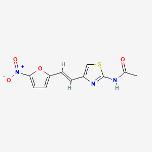 molecular formula C11H9N3O4S B13752609 N-(4-(2-(5-Nitro-2-furanyl)ethenyl)-2-thiazolyl)acetamide CAS No. 7350-43-8