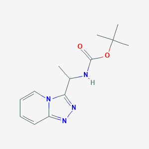 molecular formula C13H18N4O2 B1375261 tert-Butyl (1-([1,2,4]triazolo[4,3-a]pyridin-3-yl)ethyl)carbamate CAS No. 1480681-62-6