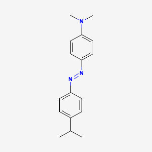 molecular formula C17H21N3 B13752611 ANILINE, p-(p-CUMENYLAZO)-N,N-DIMETHYL- CAS No. 24596-38-1