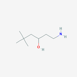 molecular formula C8H19NO B1375263 1-Amino-5,5-dimethylhexan-3-ol CAS No. 1447964-55-7