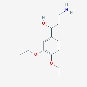 molecular formula C13H21NO3 B1375266 3-Amino-1-(3,4-diethoxyphenyl)propan-1-ol CAS No. 1369225-69-3
