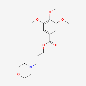 molecular formula C17H25NO6 B13752660 Benzoic acid, 3,4,5-trimethoxy-, 3-morpholinopropyl ester CAS No. 60439-46-5