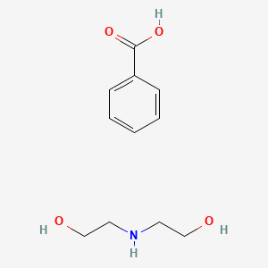 molecular formula C11H16NO4- B13752663 2-(2-hydroxyethylamino)ethanol benzoate CAS No. 53926-87-7