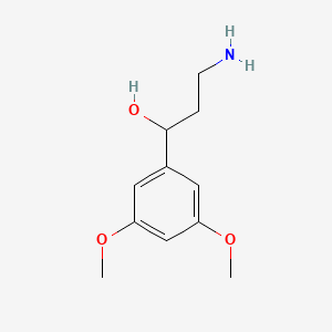 molecular formula C11H17NO3 B1375268 3-Amino-1-(3,5-dimethoxyphenyl)propan-1-ol CAS No. 1225531-09-8