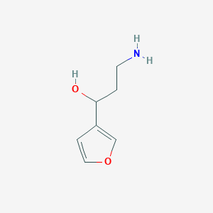 molecular formula C7H11NO2 B1375269 3-Amino-1-(furan-3-yl)propan-1-ol CAS No. 1447967-07-8