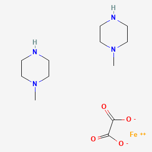 molecular formula C12H24FeN4O4 B13752749 IRON, (ETHANEDIOATO(2-)-O,O')BIS(1-METHYLPIPERAZINE-N(sup 1),N(sup 4))- CAS No. 75079-26-4