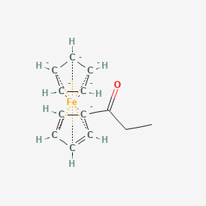 molecular formula C13H14FeO-6 B13752765 1-Cyclopenta-2,4-dien-1-ylpropan-1-one;cyclopentane;iron 