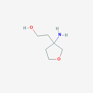 molecular formula C6H13NO2 B1375278 2-(3-Aminooxolan-3-yl)ethan-1-ol CAS No. 1485264-26-3