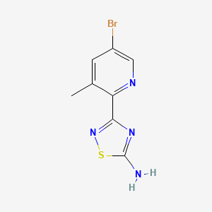 molecular formula C8H7BrN4S B13752781 3-(5-Bromo-3-methylpyridin-2-yl)-1,2,4-thiadiazol-5-amine 
