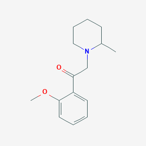 molecular formula C15H21NO2 B13752793 1-(2-Methoxyphenyl)-2-(2-methyl-1-piperidinyl)ethanone CAS No. 571153-16-7