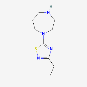 molecular formula C9H16N4S B1375282 1-(3-Ethyl-1,2,4-thiadiazol-5-yl)-1,4-diazepane CAS No. 1375174-46-1