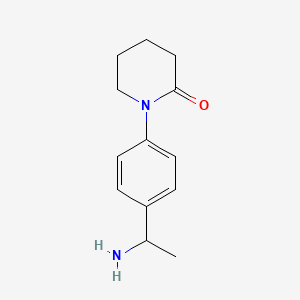 molecular formula C13H18N2O B1375284 1-[4-(1-氨基乙基)苯基]哌啶-2-酮 CAS No. 1477726-91-2