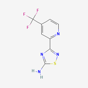 molecular formula C8H5F3N4S B13752842 3-(4-(Trifluoromethyl)pyridin-2-yl)-1,2,4-thiadiazol-5-amine 