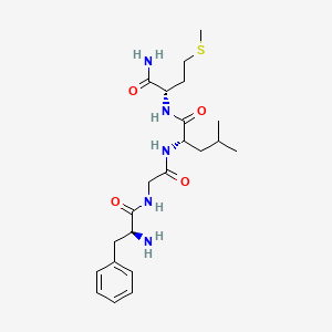molecular formula C22H35N5O4S B13752845 Phenylalanyl-glycyl-leucyl-methioninamide CAS No. 51165-03-8
