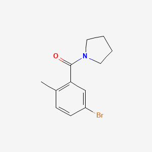 molecular formula C12H14BrNO B1375285 (5-Bromo-2-methylphenyl)-pyrrolidin-1-yl-methanone CAS No. 1480283-73-5
