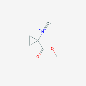 molecular formula C6H7NO2 B13752851 Methyl-(-1-isocyanocyclo-propyl)carboxylate 