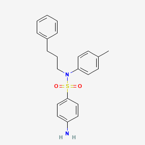 molecular formula C22H24N2O2S B13752858 Benzenesulfonamide, 4-amino-N-(4-methylphenyl)-N-(3-phenylpropyl)- CAS No. 63217-26-5
