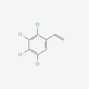 molecular formula C8H4Cl4 B13752865 Benzene, ethenyl-, tetrachloro deriv. CAS No. 71489-58-2