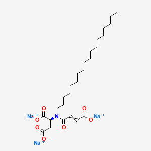 molecular formula C26H42NNa3O7 B13752870 Trisodium N-(3-carboxylatoacryloyl)-N-octadecyl-L-aspartate CAS No. 61894-02-8