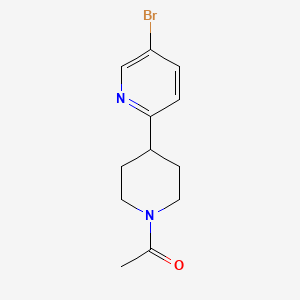 molecular formula C12H15BrN2O B1375289 1-(4-(5-Bromopyridin-2-yl)piperidin-1-yl)ethanone CAS No. 1316221-39-2