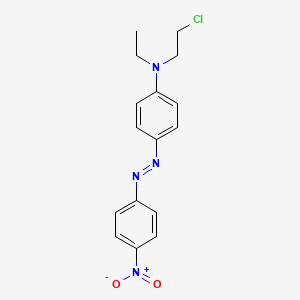 molecular formula C16H17ClN4O2 B13752897 N-(2-Chloroethyl)-N-ethyl-4-[(4-nitrophenyl)azo]aniline CAS No. 55619-06-2